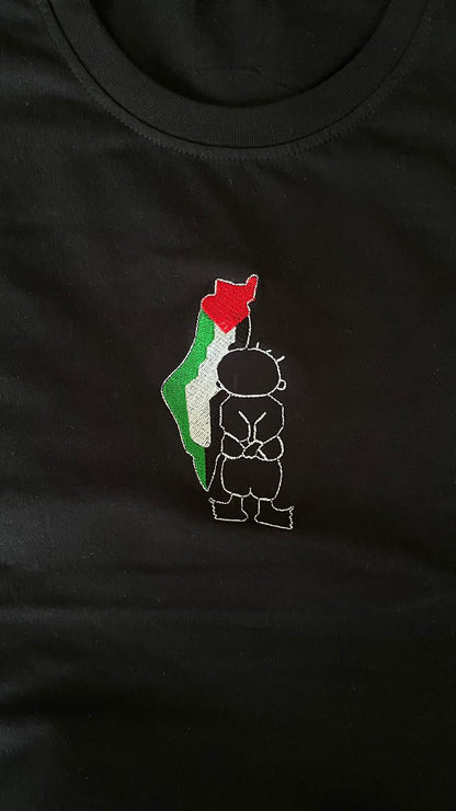 Handala Near Palestine Flag 🇵🇸